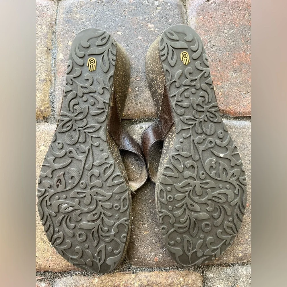 Teva Brown Wedge Sandals